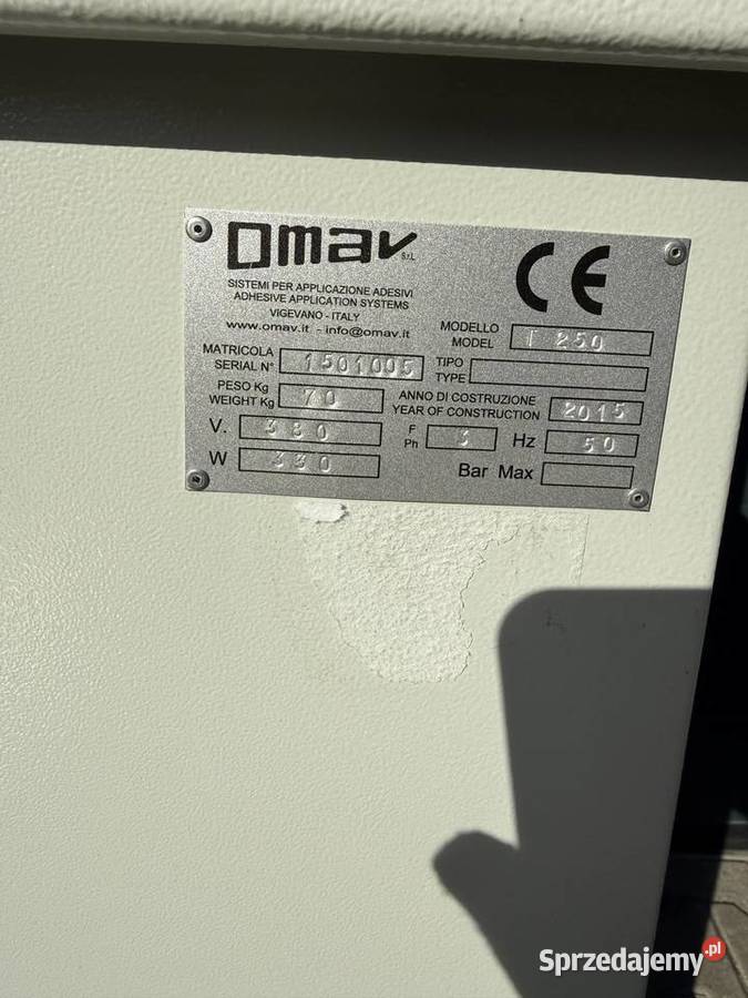 Omav T250 CE Nakładarka kleju klejarka maszyna Łaskarzew