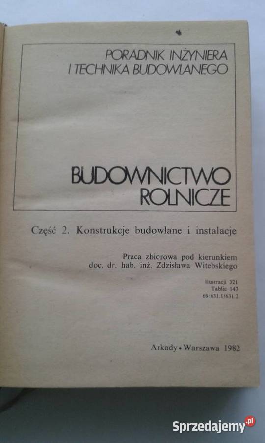 Budownictwo rolnicze poradnik inżyniera i Książki naukowe i popularnonaukowe Gdynia