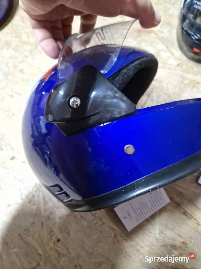 Kask dziecięcy cn TSS czerwony niebieski czarny Głogowa