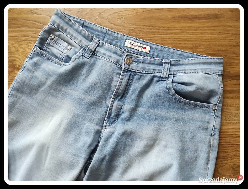 Jasne spodnie jeansowe damskie 44 XXL Miss Płock