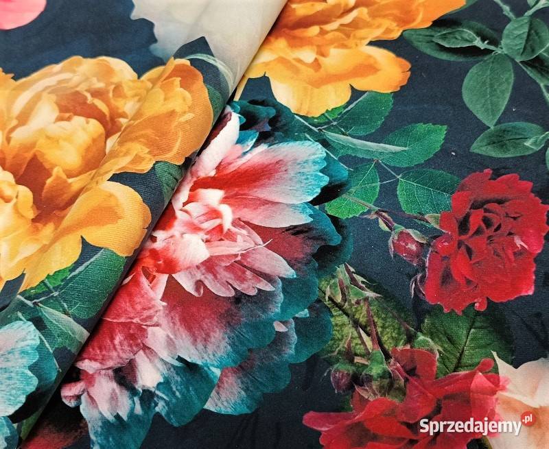 Piwonie D135 tkanina dekoracyjna obiciowa Poznań