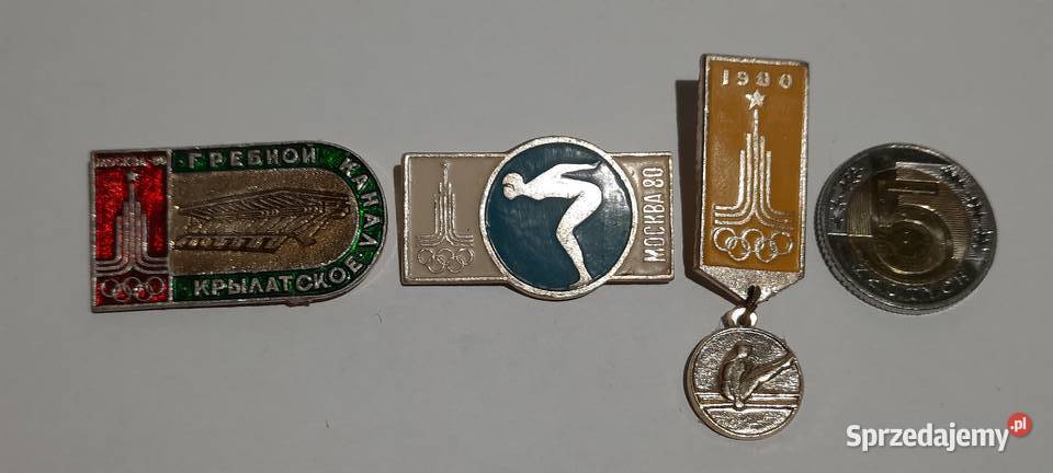 odznaki 3 Olimpiada Moskwa 1980 Rosja ZSRR 7 Warszawa sprzedam