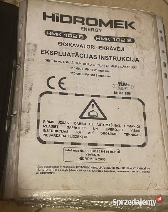 Instrukcja obsługi koparkoładowarka HIDROMEK Biczyce Górne