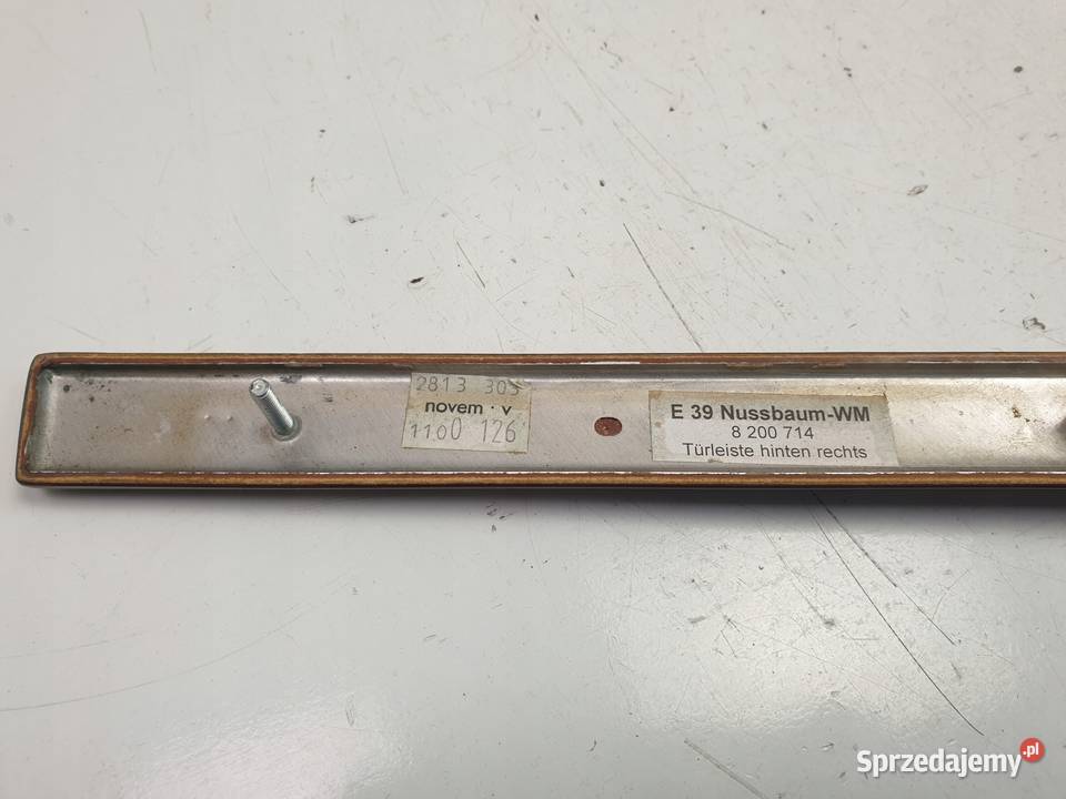 BMW E39 LISTWA DRZWI dekor PRAWY TYŁ 8200714 Rudka