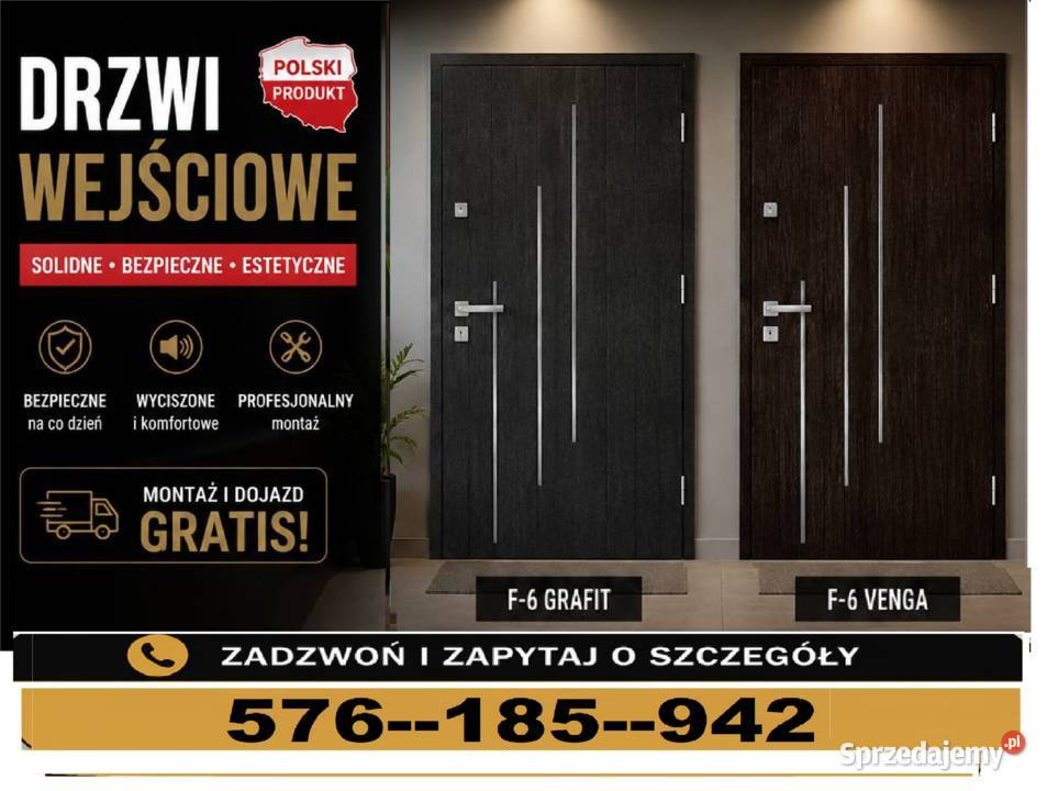 Drzwi wejściowe z montażem do mieszkań drzwi