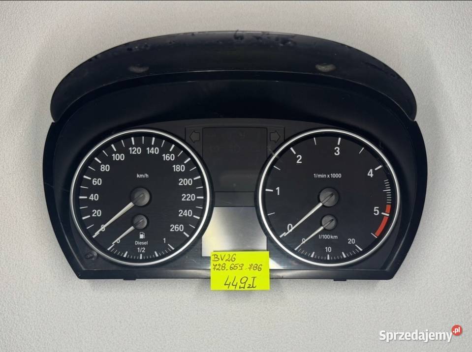 LICZNIK ZEGARY PRĘDKOŚCIOMIERZ BMW E90 E91 Warszawa