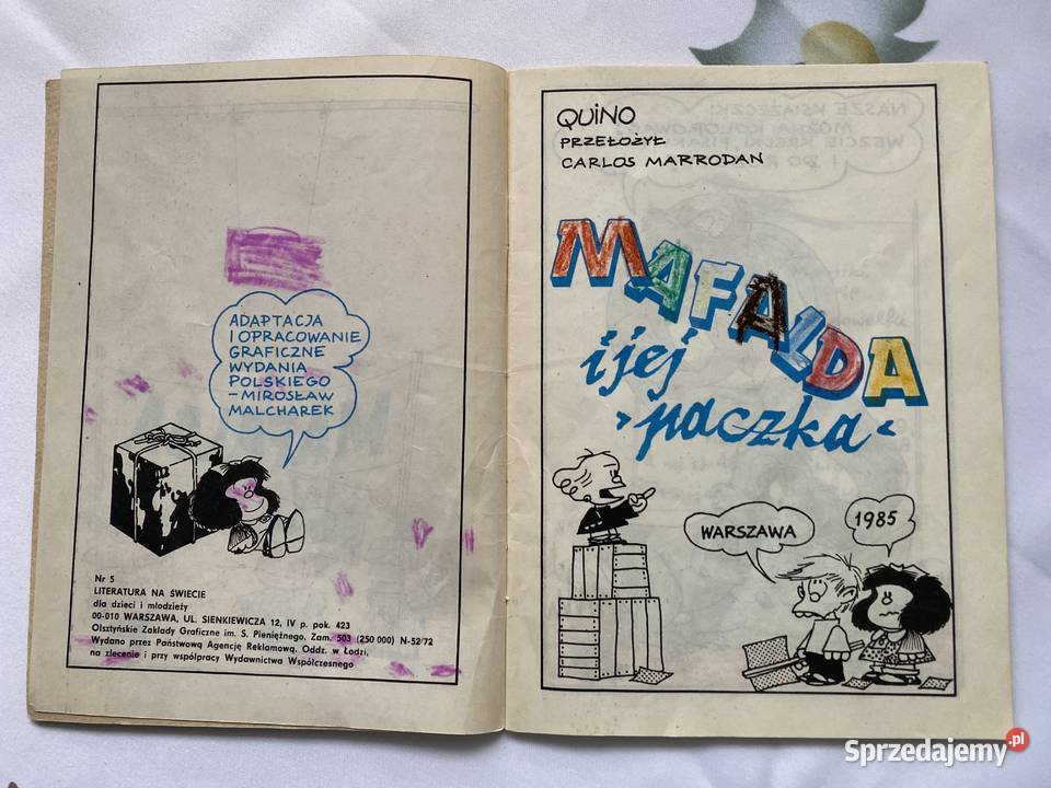 Mafalda i jej paczkakomiks Lublin sprzedam
