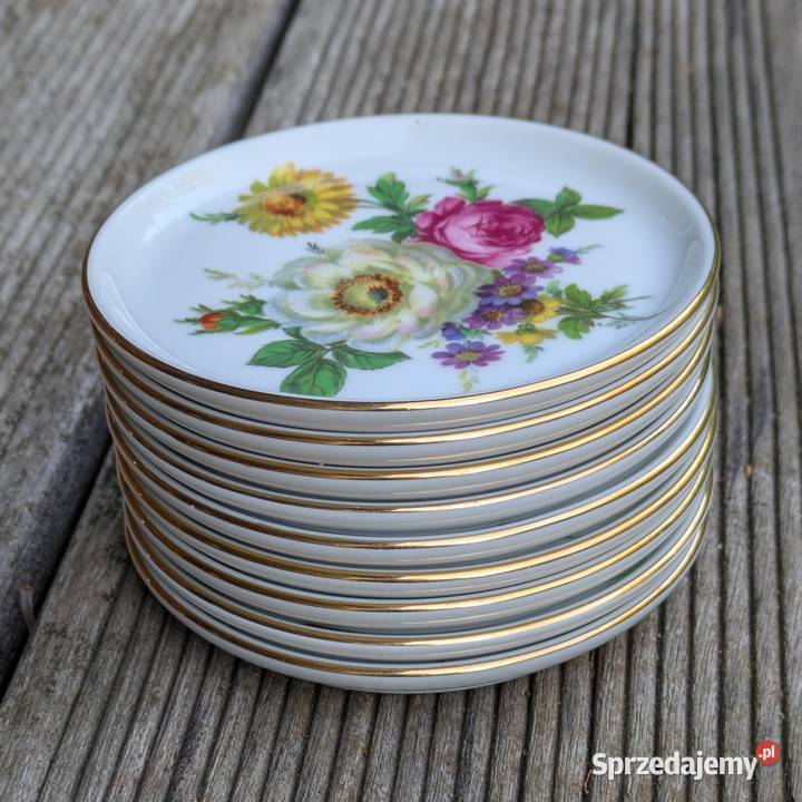 Trzy Ukwiecone TalerzykiKonfiturówki Frstenberg