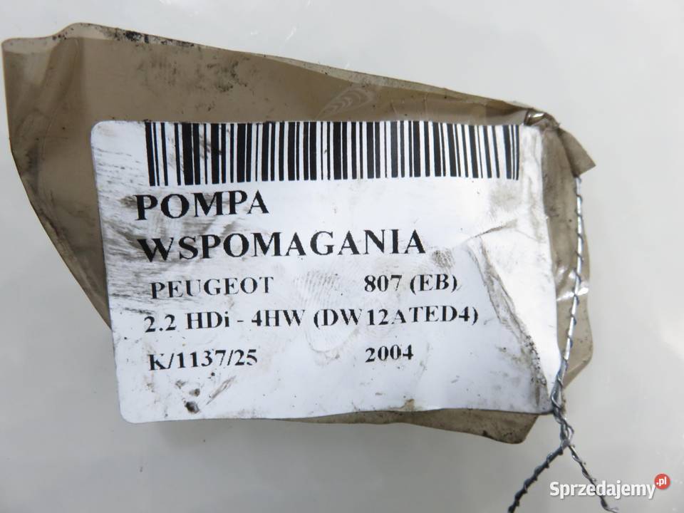 POMPA WSPOMAGANIA PEUGEOT 807 22 HDi 7692955188 małopolskie