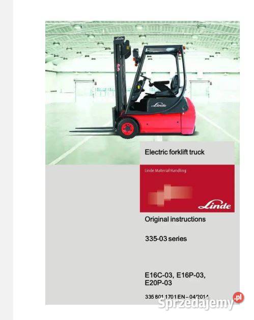 Linde E16C03 E16P03 E20P03 instrukcja obsługi Kielce