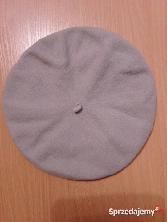 BERET szary z antenką nakrycie głowy vintage Dla kobiet Złotniki