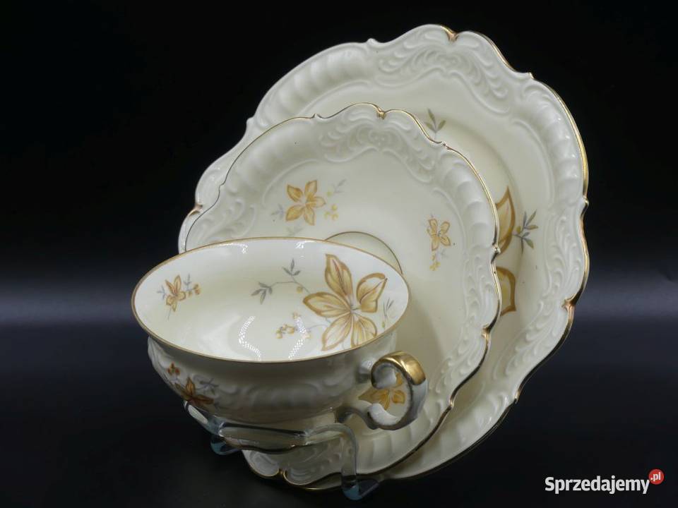 Komplet śniadaniowy Sorau Żary piękne reliefy wielkopolskie