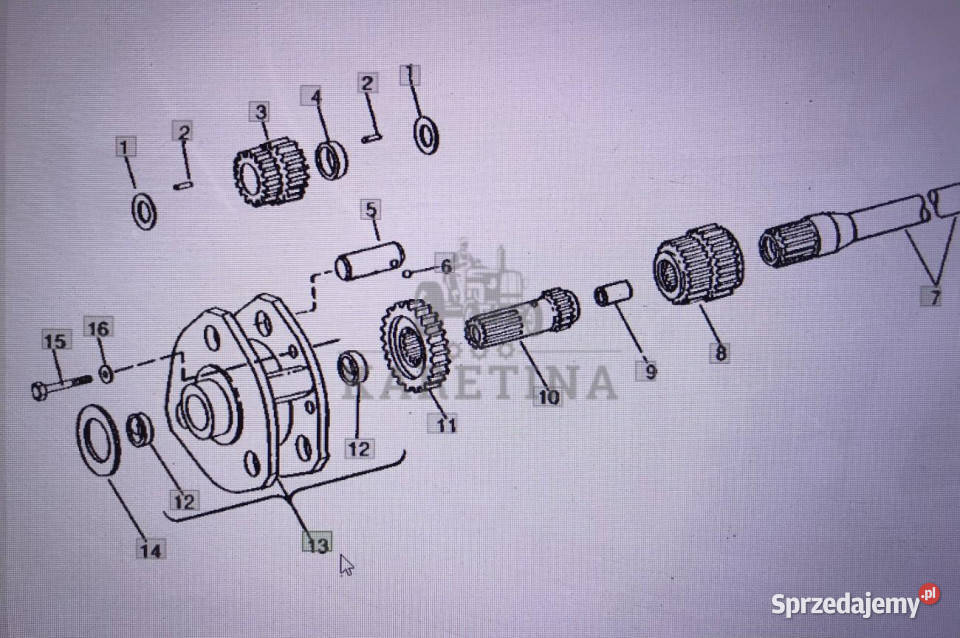 John Deere AR78257planetarny nośnik zębnikaJohn Jastrzębniki