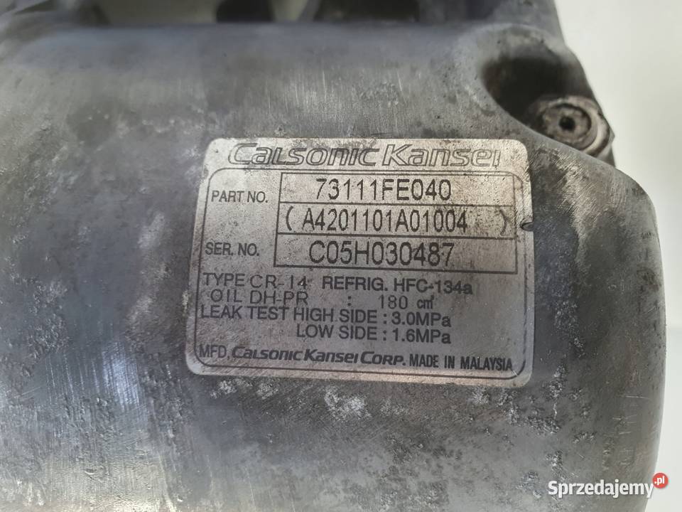 SPRĘŻARKA KLIMATYZACJI Subaru Impreza II 20 i Rudka