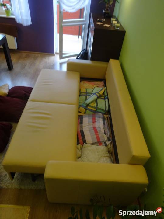 Sofa z funkcją spania WAJNERT ekoskóra Łóżka, wersalki i sofy