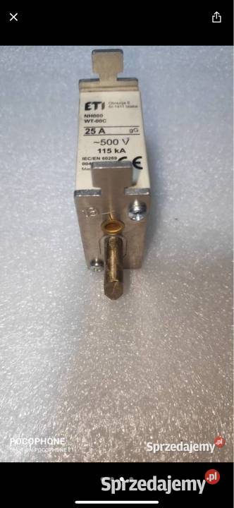 Wkładka topolowa NH000 gG 25A500V Gliwice