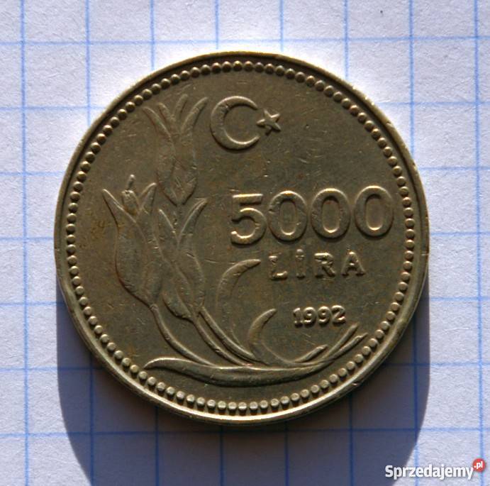 5000 LIRA 1992 TURCJA