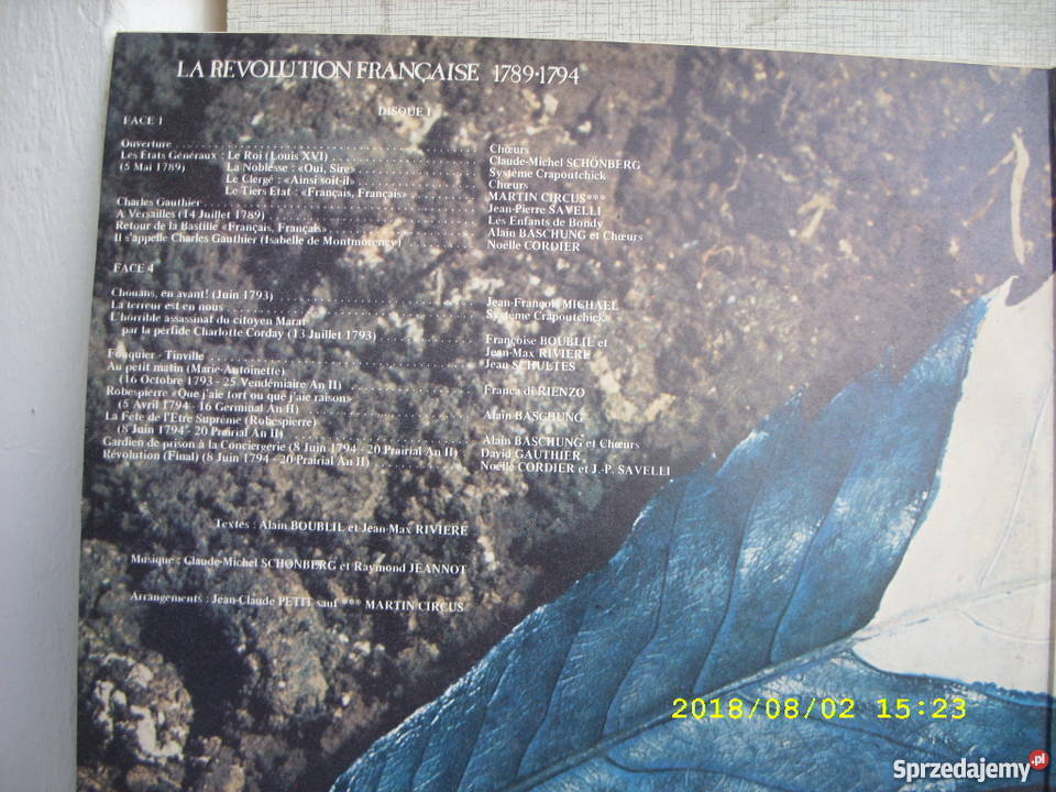 Rock LP LA REVOLUTION FRANCAISEROCK OPERA 2 LP