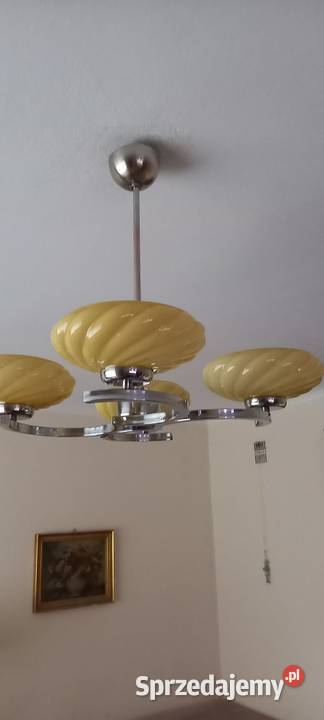 Czteroramienny żyrandol w stylu Art Deco łódzkie Skierniewice