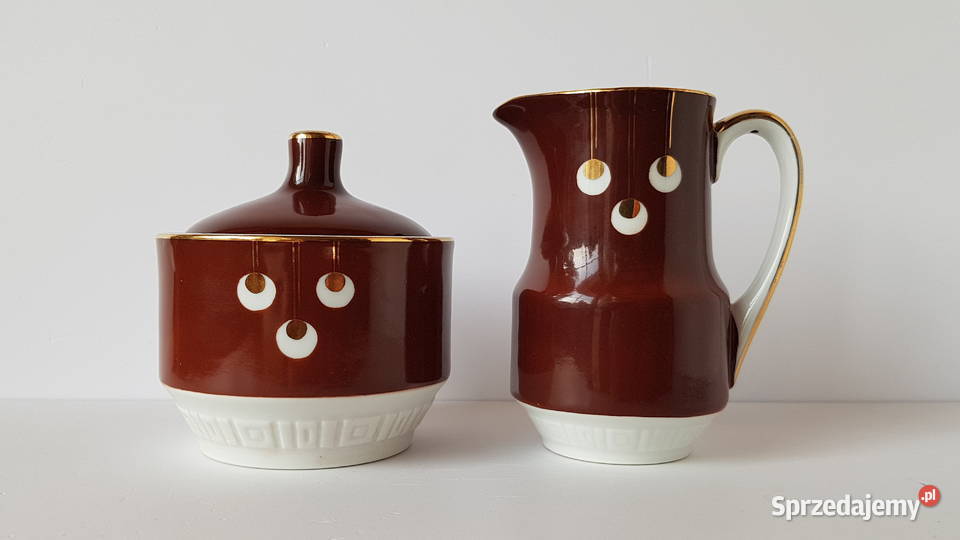 Porcelanowy mlecznik i cukiernica fason Ada