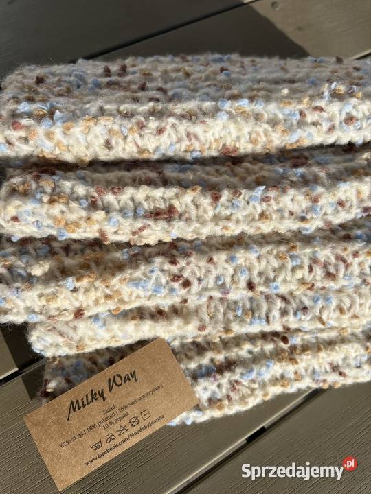 Szalik damski szal jesienny zimowy handmade na Olsztyn