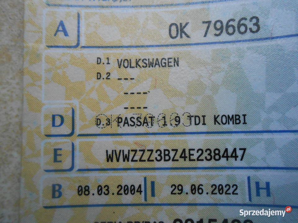 vw PASSAT 2004rlift kombi diesel19 AUTOMAT 390 MP3 Bytom