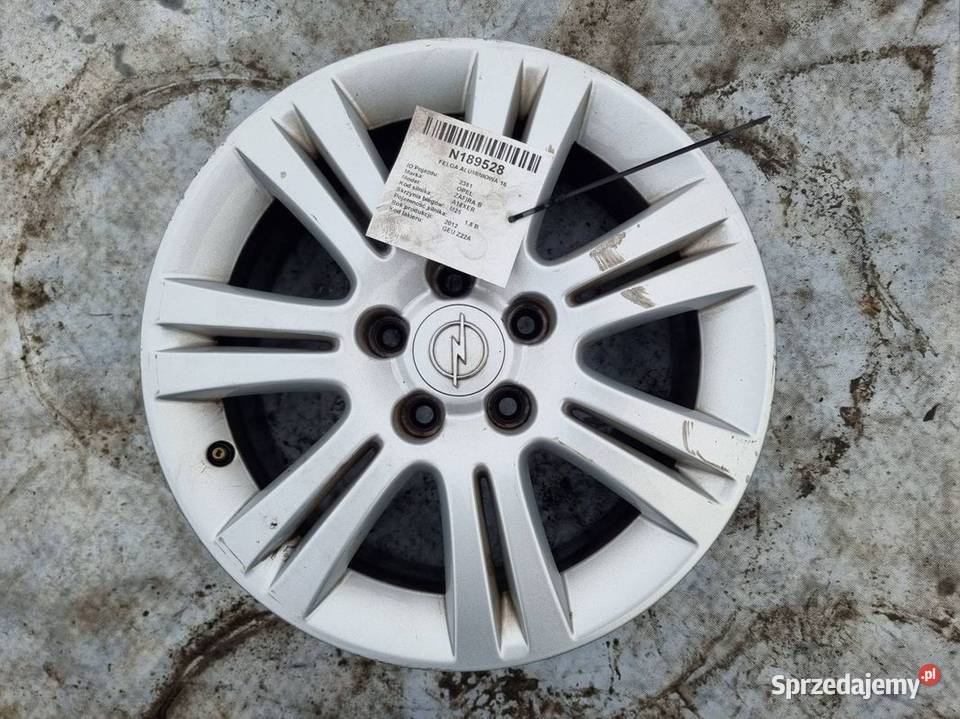 FELGA ALUMINIOWA 16 OPEL ZAFIRA B 65JX16H2 ET39 kujawsko-pomorskie Lipno