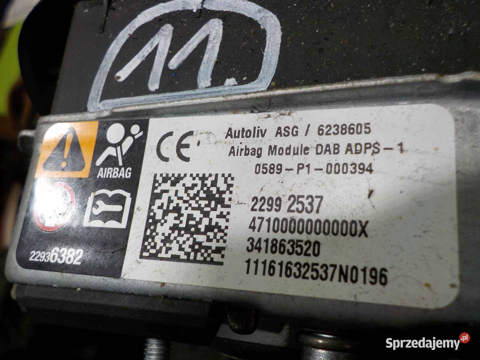 OPEL INSIGNIA A LIFT 16r AIRBAG poduszka Suków