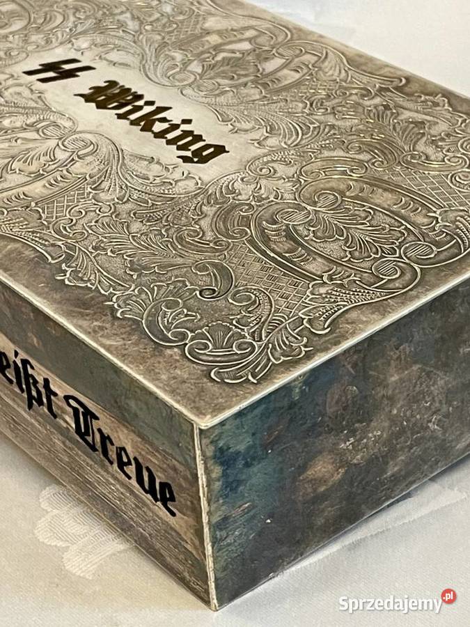 Posrebrzany humidorpojemnik na cygara SS Wiking małopolskie Kraków