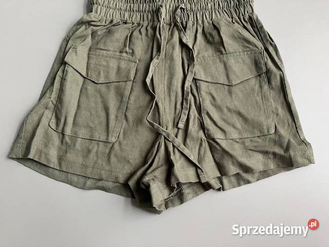 spodenki szorty xxs 32 khaki z lnem len 30 Toruń