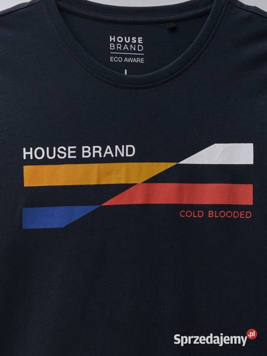 granatowy tshirt męski z nadrukiem House  Olkusz