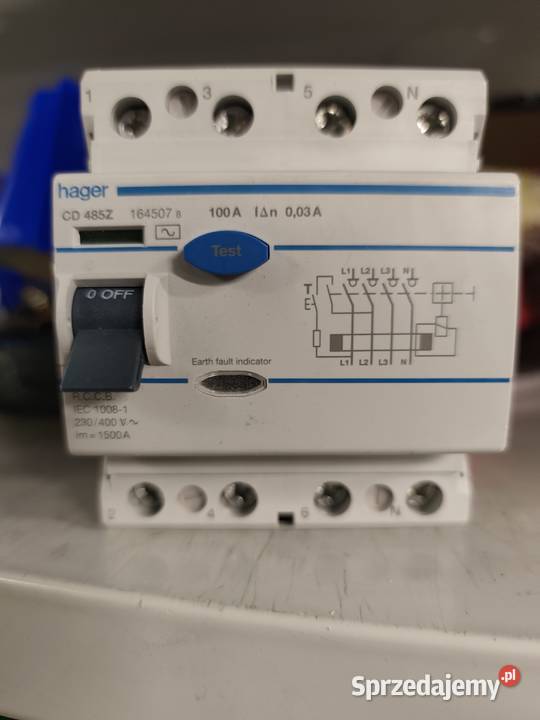 WYŁĄCZNIK RÓŻNICOWOPRĄDOWY 4P 100A 003A AC Kędzierzyn-Koźle sprzedam