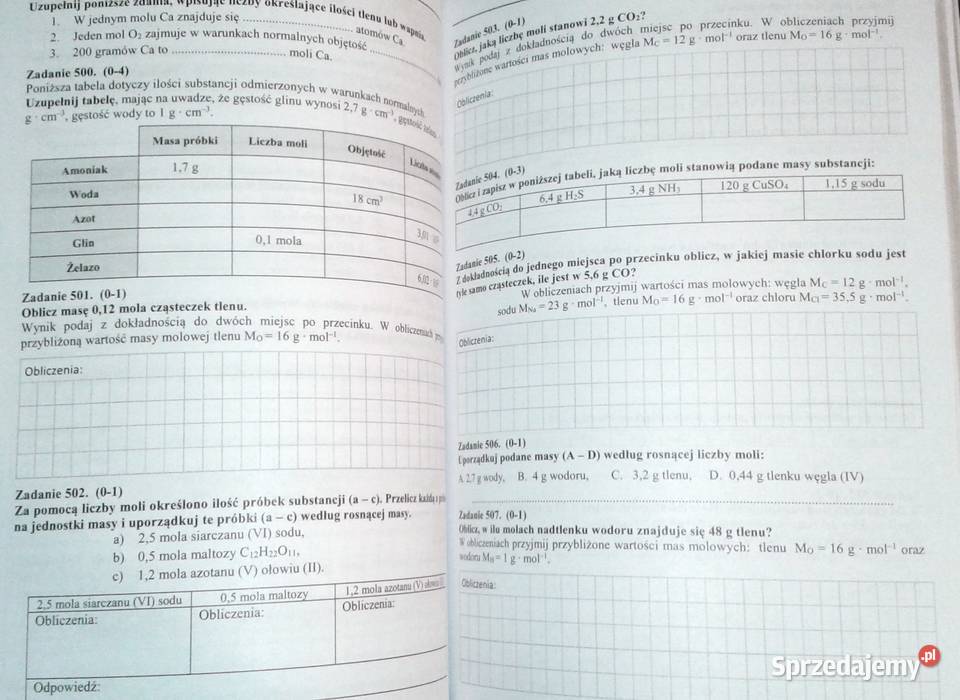 Chemia 1 Zbiór zadań z odpowiedziami 20022017 Chełm