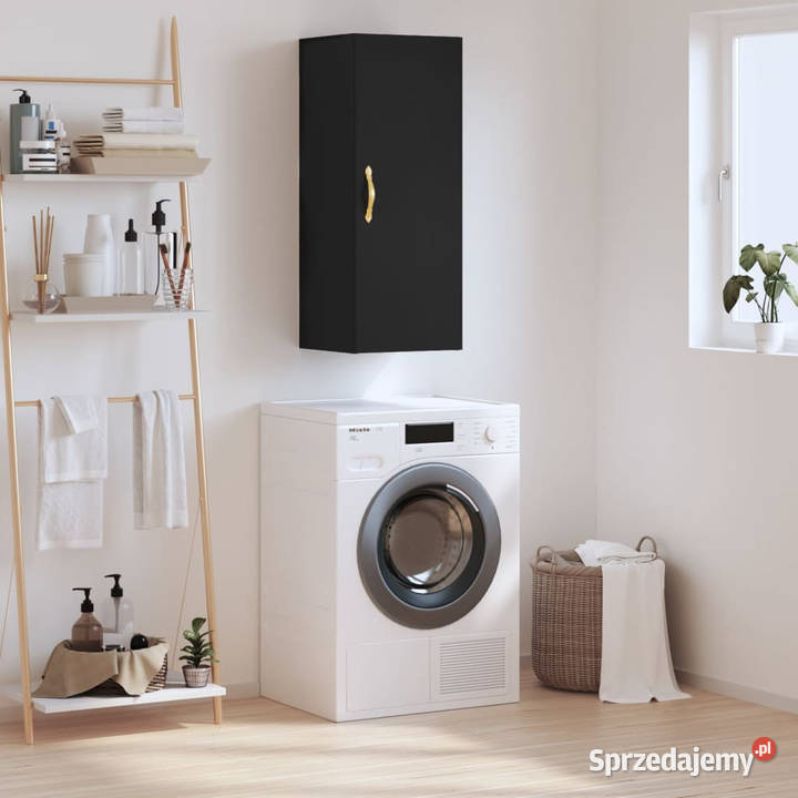 Szafka wisząca czarna 345x34x90 WM828837 Warszawa