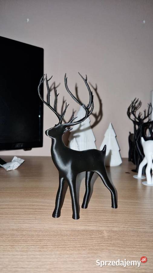 Dekoracja świąteczna czarny renifer Poznań