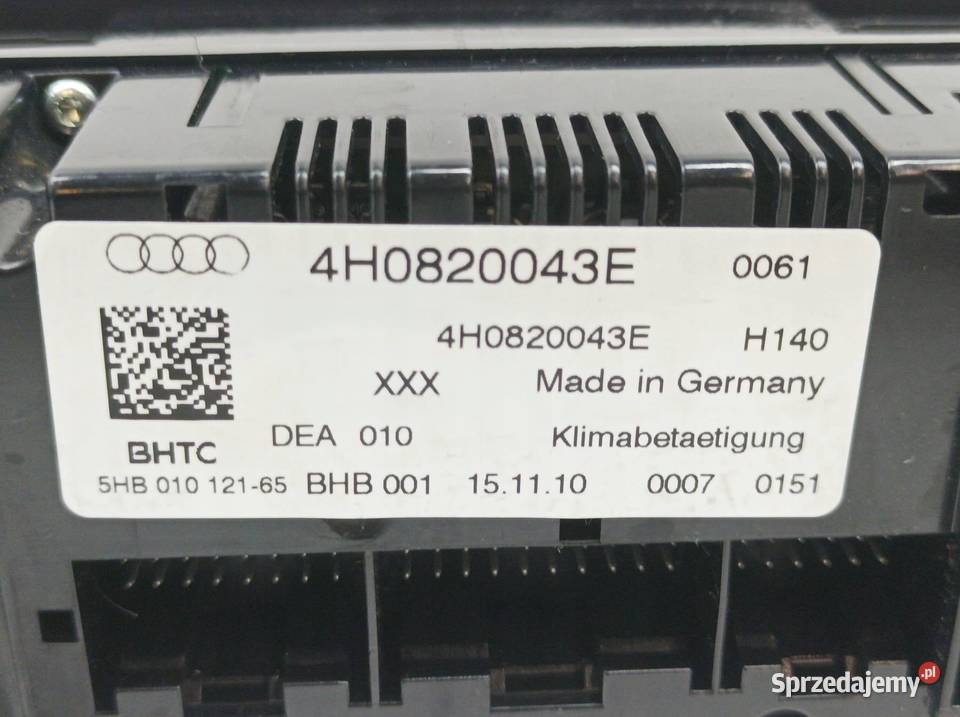 PANEL NAWIEWU 4H0820043E Audi A8 III 2010 D4