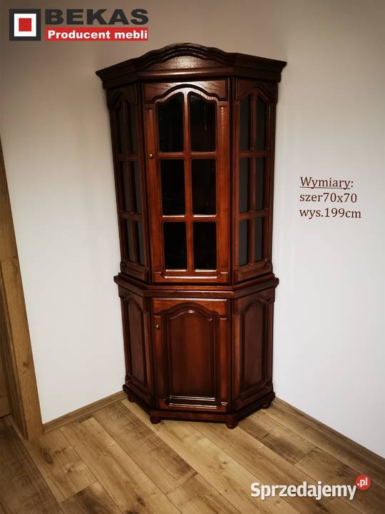 Śliczna Stylowa Witryna 70 Narożna Dąb Rustikal 199cm Czechowice-Dziedzice