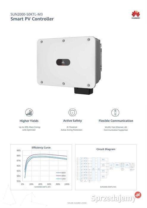 Falownik HUAWEI SUN200050KTLM3 trójfazowy 3F