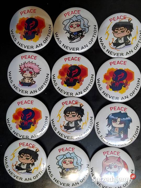 Przypinki anime komplet 12 małopolskie Kraków sprzedam