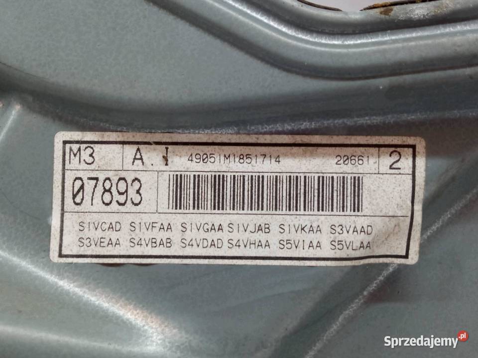 MECHANIZM SZYBY LEWY PRZÓD TOLEDO II 1M1851714 sprzedam