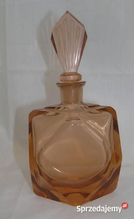flakon do perfum vintage 01 szkło rozalinoweAlD dolnośląskie Bartków