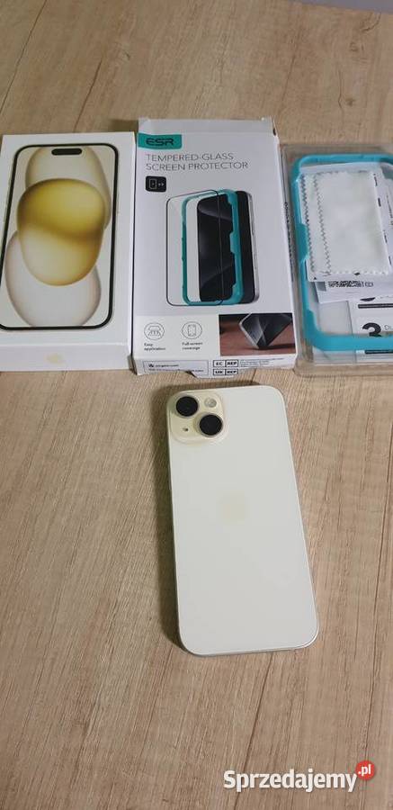 Iphone 15 żółtozłoty stan IDEALNY Jasionka sprzedam