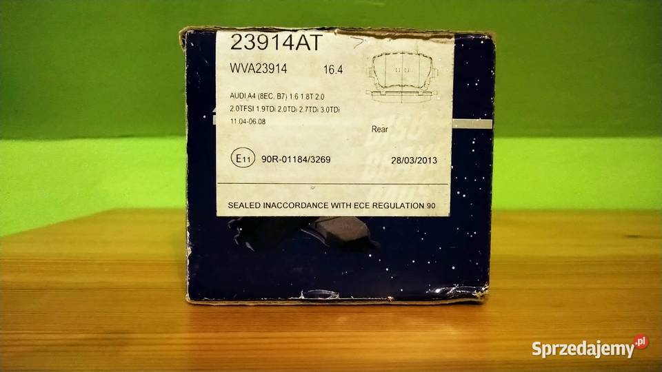 Klocki hamulcowe tył Audi A4 B7 16 30TDi
