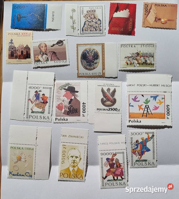 Znaczki pocztowe 19941995 czyste sprzedam