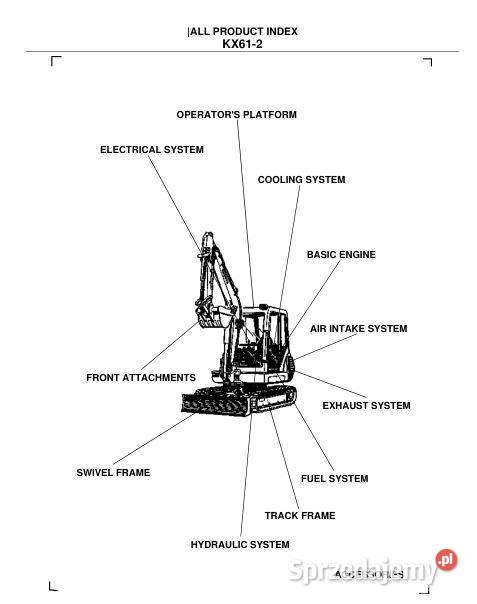 Kubota KX612 KX412 KX412s katalog części Poradniki, albumy i reportaże Kielce