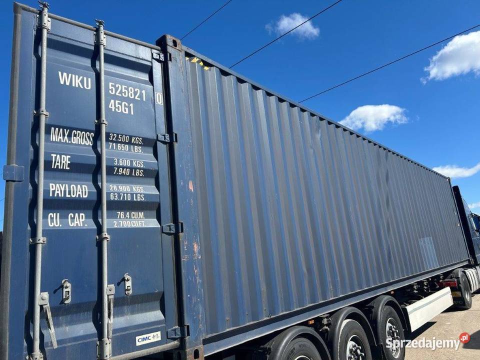 Kontener morski magazynowy 40HC12 metrów IICL wielkopolskie Poznań