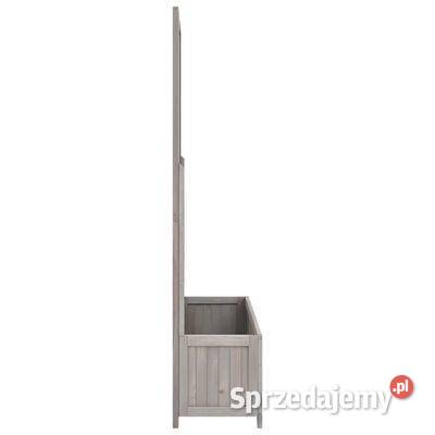 vidaXL Ogrodowa donica z kratką szara 70x30x135