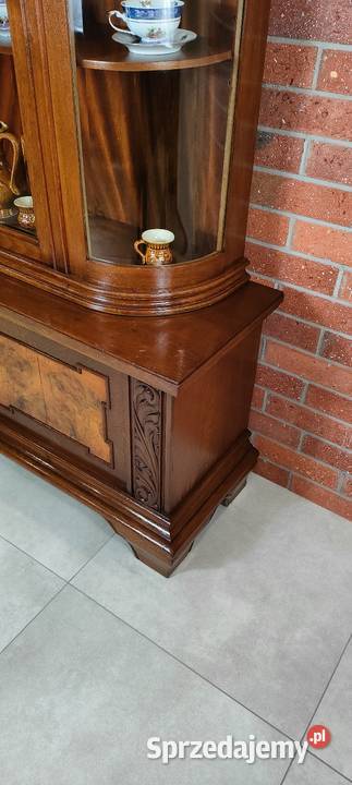 Ekskluzywna serwantka witryna dębowa Łagów