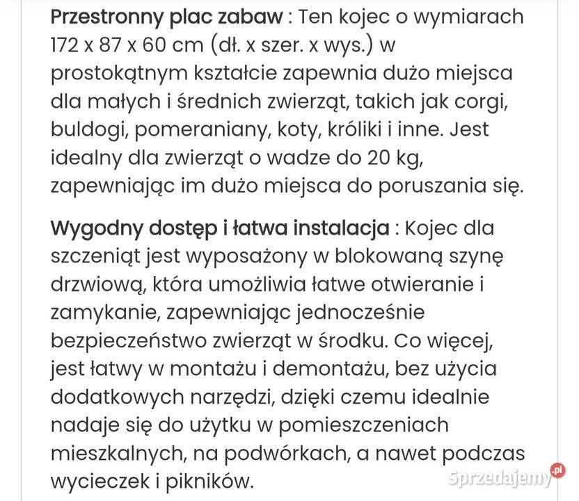Kojec zwierzat domowych I mniejszych mazowieckie Siedlce