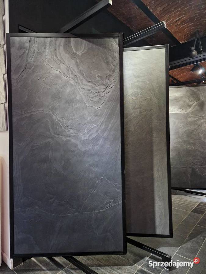 CZARNYGRAFITOWY FORNIR KAMIENNY NA ŚCIANĘ 3mm Warszawa